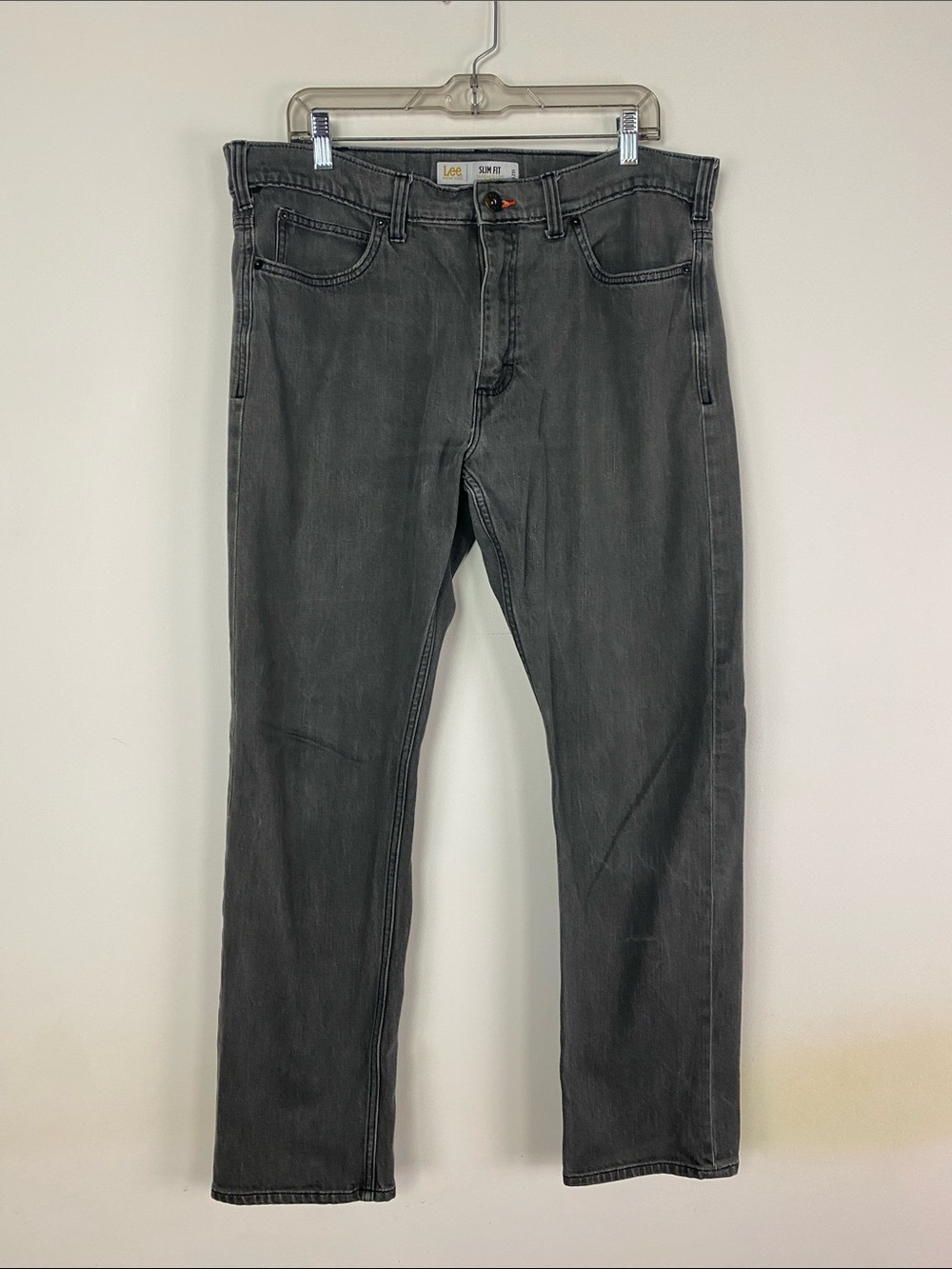 Lee Men's Charcoal Slim Fit Tapered Leg Jeans